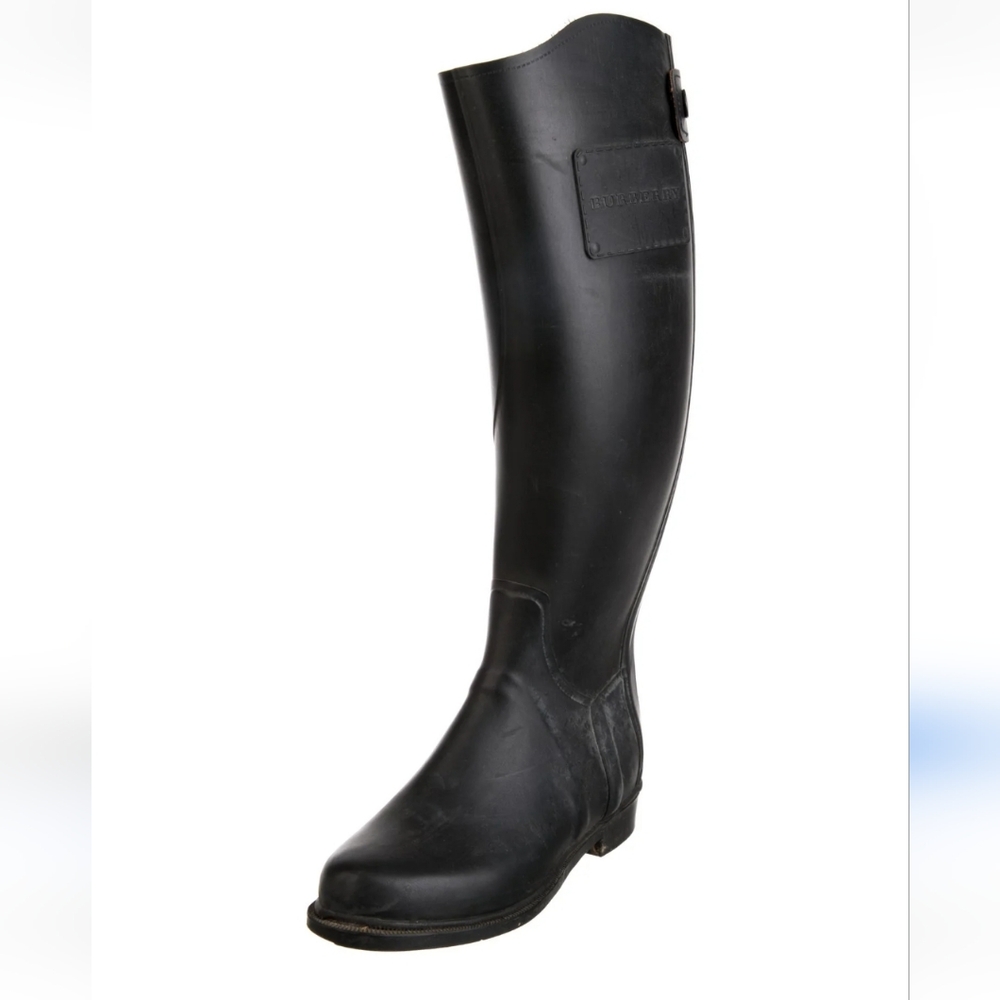 Burberry Black Rubber Rain boots